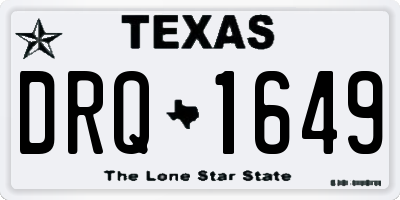 TX license plate DRQ1649