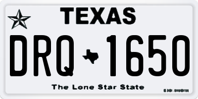 TX license plate DRQ1650