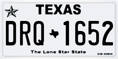 TX license plate DRQ1652