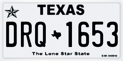 TX license plate DRQ1653