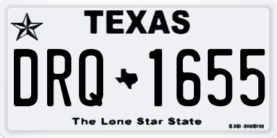 TX license plate DRQ1655