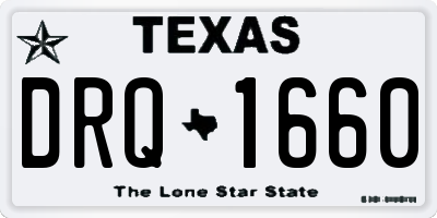 TX license plate DRQ1660