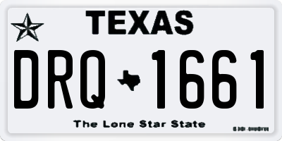 TX license plate DRQ1661