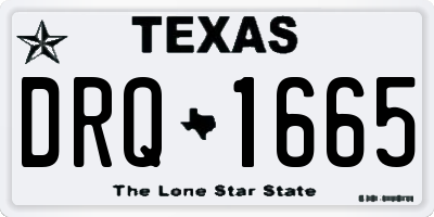 TX license plate DRQ1665
