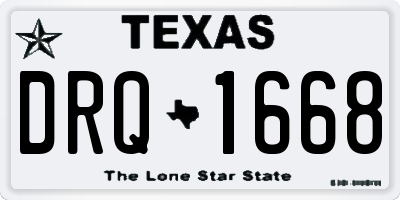 TX license plate DRQ1668