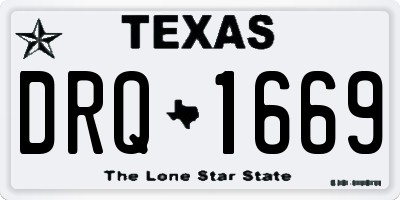 TX license plate DRQ1669