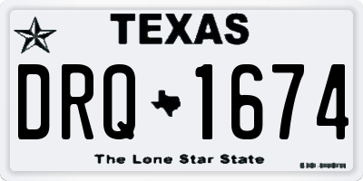 TX license plate DRQ1674