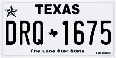 TX license plate DRQ1675