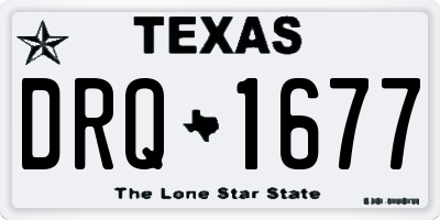 TX license plate DRQ1677