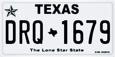 TX license plate DRQ1679