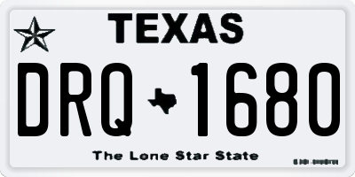 TX license plate DRQ1680