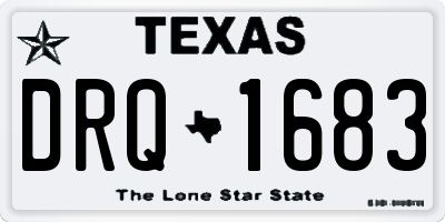 TX license plate DRQ1683