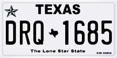 TX license plate DRQ1685