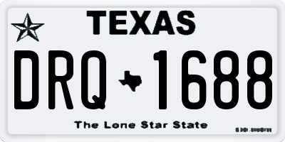 TX license plate DRQ1688