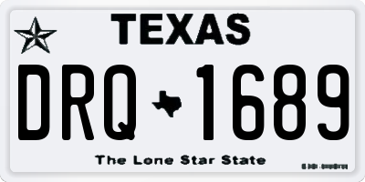 TX license plate DRQ1689
