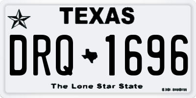 TX license plate DRQ1696