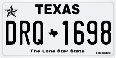 TX license plate DRQ1698
