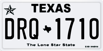 TX license plate DRQ1710