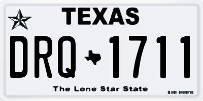 TX license plate DRQ1711