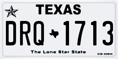 TX license plate DRQ1713
