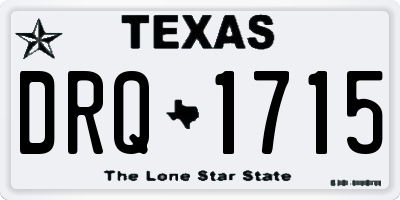 TX license plate DRQ1715