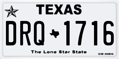 TX license plate DRQ1716