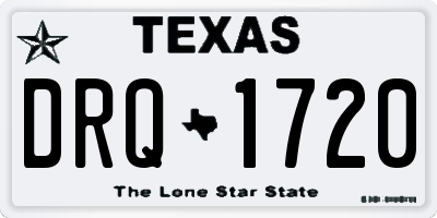 TX license plate DRQ1720