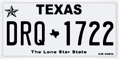 TX license plate DRQ1722