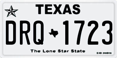 TX license plate DRQ1723
