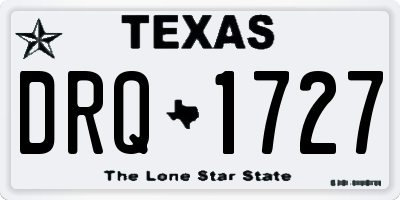 TX license plate DRQ1727