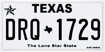 TX license plate DRQ1729