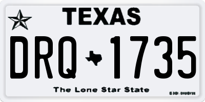 TX license plate DRQ1735