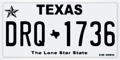 TX license plate DRQ1736