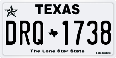 TX license plate DRQ1738