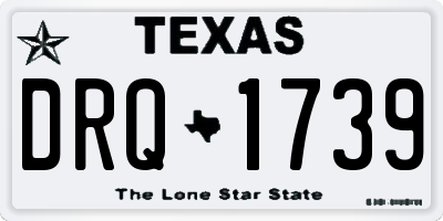 TX license plate DRQ1739