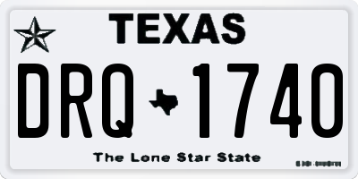 TX license plate DRQ1740