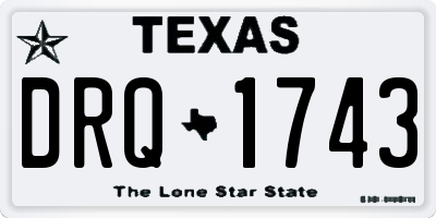 TX license plate DRQ1743
