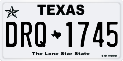 TX license plate DRQ1745