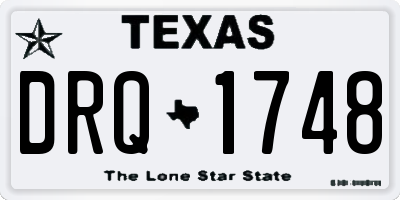 TX license plate DRQ1748