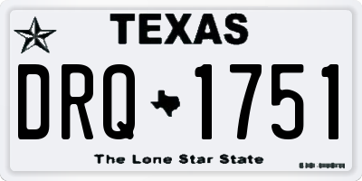 TX license plate DRQ1751