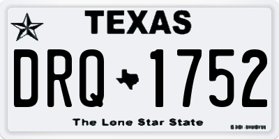 TX license plate DRQ1752