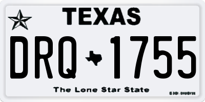 TX license plate DRQ1755