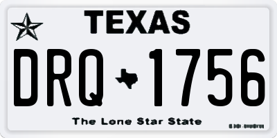 TX license plate DRQ1756