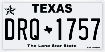 TX license plate DRQ1757