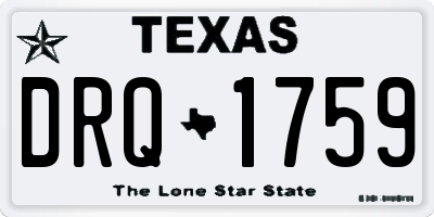 TX license plate DRQ1759