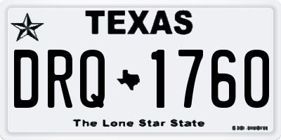 TX license plate DRQ1760