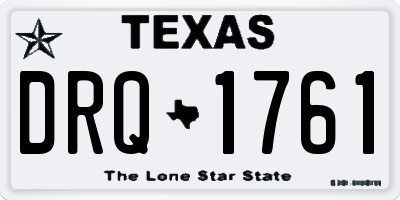 TX license plate DRQ1761
