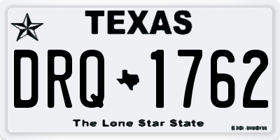 TX license plate DRQ1762