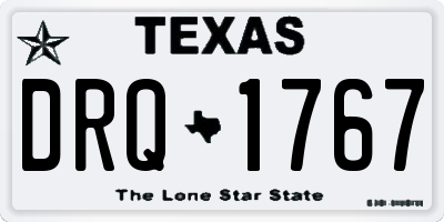TX license plate DRQ1767