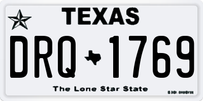 TX license plate DRQ1769